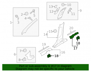 Inner rear left door sill plate for Kia Sorento 21-25 HEV, PHEV, black