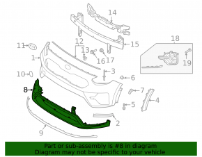 Kia Niro 19-22 EV bare front lower bumper