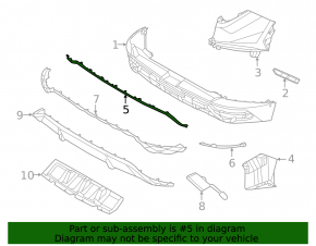 Left rear bumper molding Hyundai Tucson 22-24 XRT