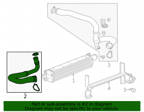 Intercooler Hose Right Buick Encore 15-19