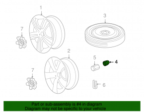 Wheel nut d21 M14x1.5 GMC Terrain 10-17 type 1