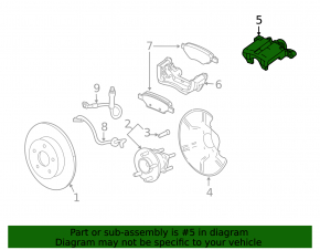 Caliper assembly rear right GMC Terrain 10-17