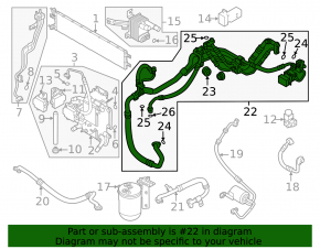 Air conditioner tube heater-condenser first Kia Niro 23-26 EV