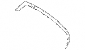 Upper rear bumper lip trim Mercedes GLS-class X166 13-16 chrome OEM