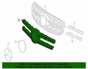 Mercedes X167 GLS 450 580 20-23 grille trim