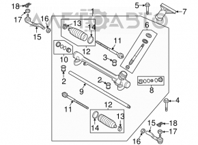 Mazda 6 steering rack 14-17 USA