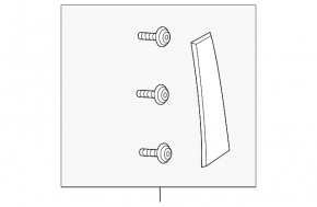 Mazda 6 14-17 front right side door trim, black gloss