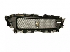 Radiator grille Lincoln MKZ 17-20 chrome, with emblem, chrome, sand
