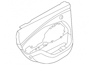 Door trim card rear left Ford Mustang Mach-E 21-26 black, insert black leather, armrest black leather, with handle, scratches