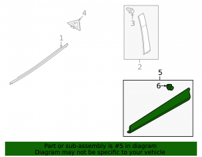 Lower front left door trim for Mazda CX-50 23-25 (structure)
