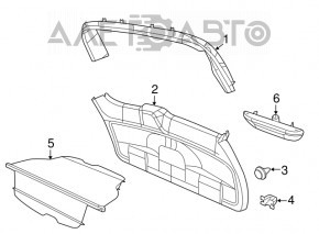 Lower Trunk Door Trim Dodge Grand Caravan 11-20
