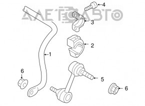 Rear stabilizer bar VW Passat b8 16-19 USA 20.7mm