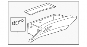 Glove box, glove compartment Chevrolet Malibu 13-15 black, scratches