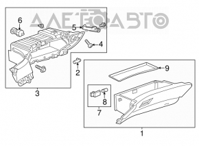 Glove box, glove compartment Chevrolet Malibu 13-15 black, scratches