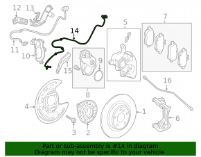 ABS sensor rear right Mercedes GLA 14-20