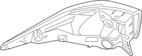 Light outer wing right Infiniti JX35 QX60 13-15 prerest