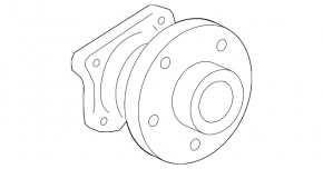 Rear left hub Volvo S60 11-18 AWD