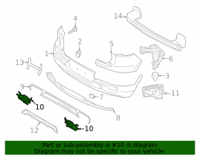 Exhaust pipe rear barrel right Volvo XC40 19-25 chrome