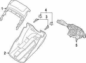 Steering column switch guitar assembly Polestar 2 21-