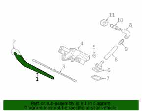 Rear wiper arm Volvo XC60 18-24