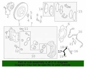 Brake hose front left Infiniti QX50 19-20