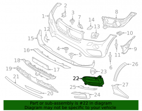 Front bumper grille right BMW X6 F16 15-19