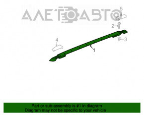 Railing longitudinal right Jeep Patriot 11-17 black