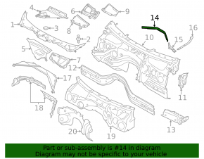 Bonnet seal central BMW 3 F30 12-18