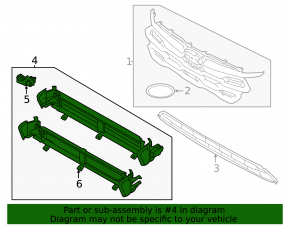 Radiator deflector shutters Subaru Crosstrek 24-26