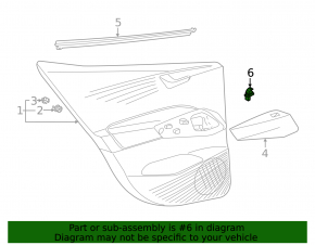 Front right window lift control for Volkswagen ID.4 21-25