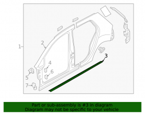 Left threshold VW Golf 15- 5d