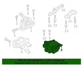Engine mount left VW Tiguan 18-