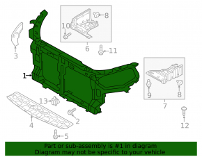 Hyundai Azera 12-17 TV radiator panel