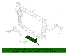 Lower left radiator bracket Kia Sorento 16-18 2.0