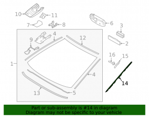 Windshield molding left Toyota Camry v70 18-24