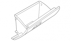 Mitsubishi Outlander 22-25 black glove compartment with housing