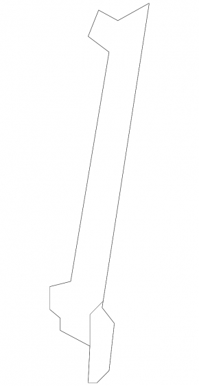 Front left door glass guide Nissan Leaf 13-12