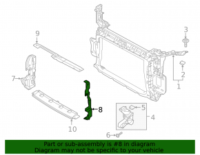 Left radiator deflector for Audi Q3 83A 19-25 2.0T