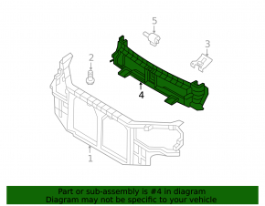 Radiator deflector blinds, bare frame, Hyundai Sonata 11-15