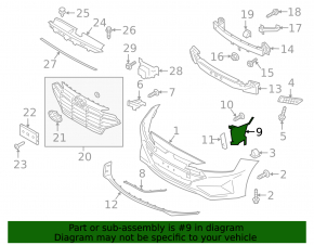 Front bumper air duct right Hyundai Elantra AD 19-20