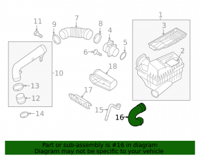 Air duct for filter Audi Q3 8U 15-18 CCTA