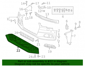 Front Bumper Guard Audi A4 B9 17