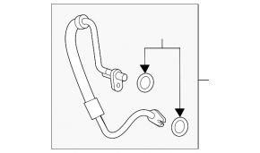 Air conditioning pipe condenser-compressor Nissan Kicks 18-24
