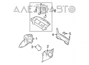 Left wheel arch trim for Mazda3 03-06