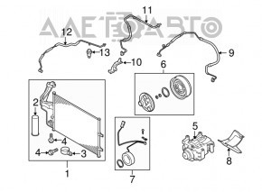 Air conditioning compressor Mazda3 2.3 03-08