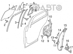 Rear left window lift motor Mazda CX-5 13-16