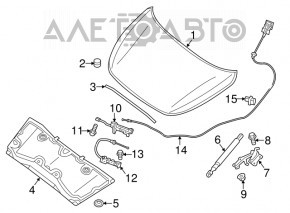 Nissan Murano z52 hood insulation clips 15- 8pcs set