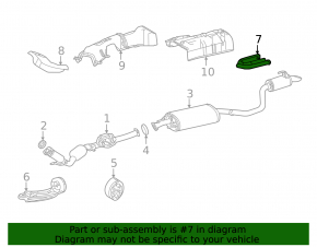 Rear muffler bracket Toyota Highlander 20-