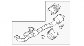 Intake pipe with catalytic converter Acura MDX 16