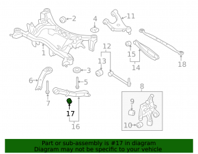 Left rear subframe support washer for Subaru Forester 19-24 SK